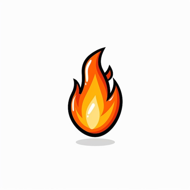 Un incendio su uno sfondo bianco