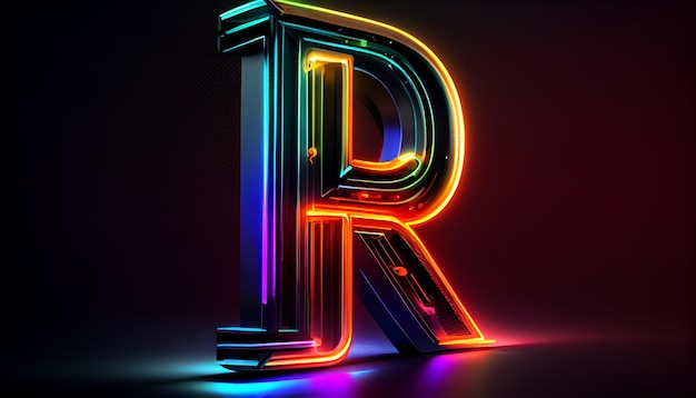 Un'insegna al neon con su scritto r