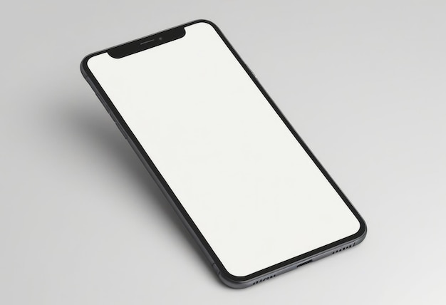 un iPhone nero con uno schermo bianco che dice "quot" sul retro