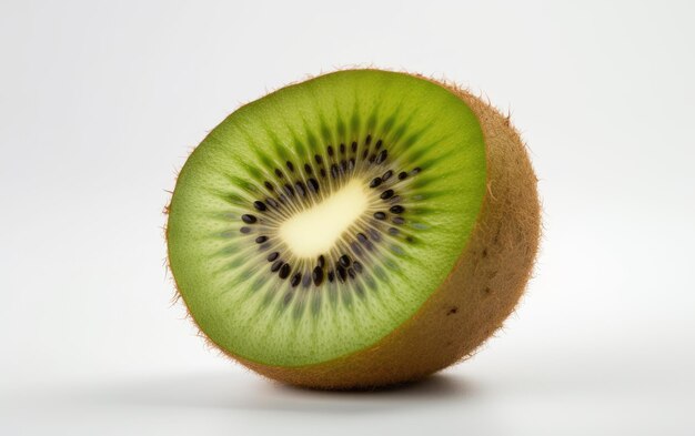 Un kiwi vicino isolato su uno sfondo bianco frutti tropicali ai generati