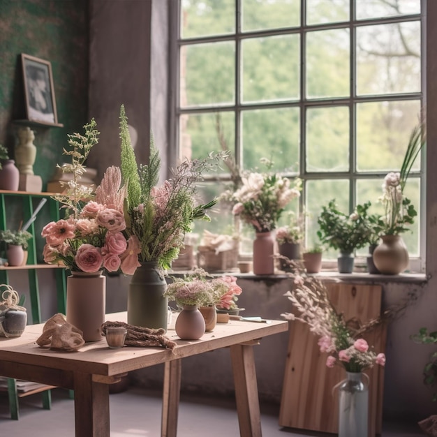 Un laboratorio di fiori