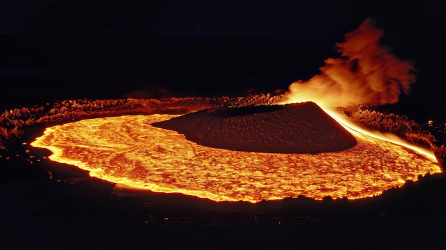 un lago di lava nel deserto dell'Atacama, in Sud America
