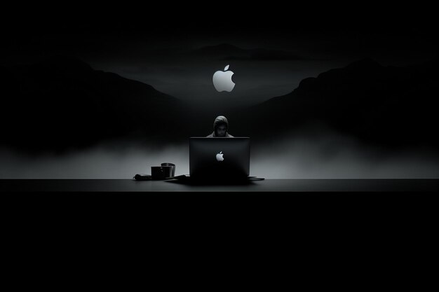 un laptop con sopra il logo Apple