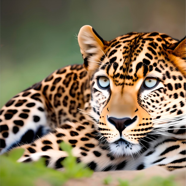 Un leopardo nel suo habitat naturale Savana africana Fauna selvatica