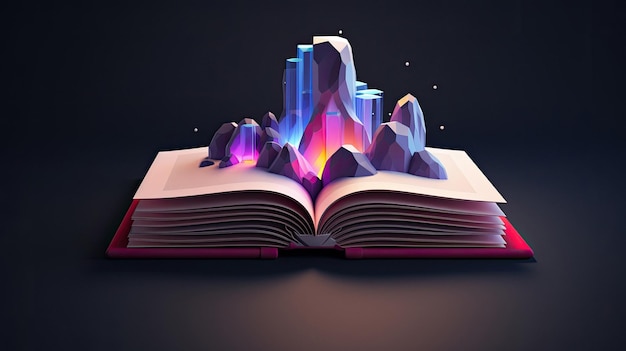 un libro con un'illustrazione colorata di una città sulla copertina.