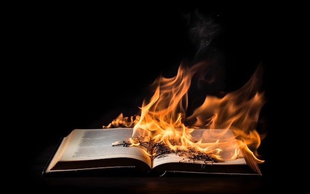 Un libro è in fiamme ed è in fiamme ed è in fiamme.