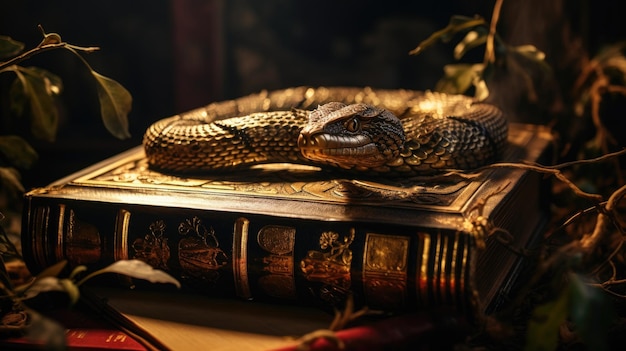 Un libro magico custodito da un serpente d'oro segreti proibiti