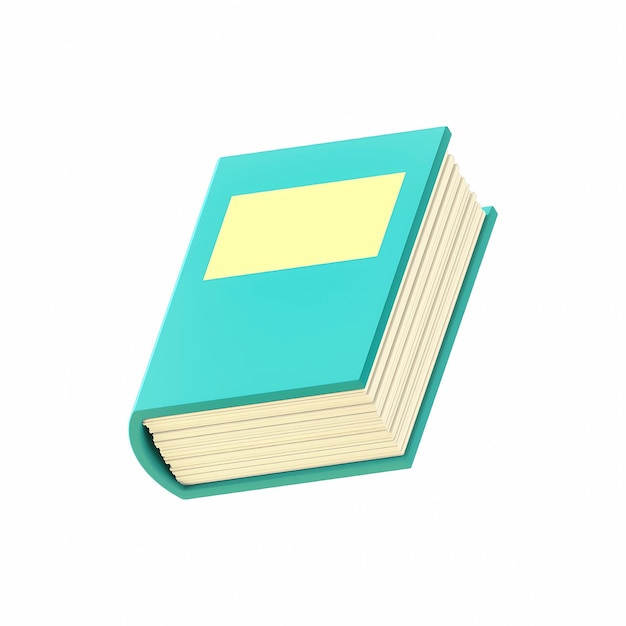 un libro verde con un quadrato giallo in cima