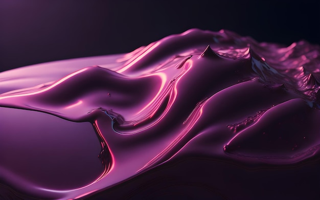 Un liquido rosa su sfondo scuro