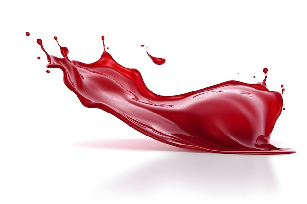 Un liquido rosso che schizza
