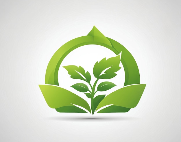 un logo a foglia verde