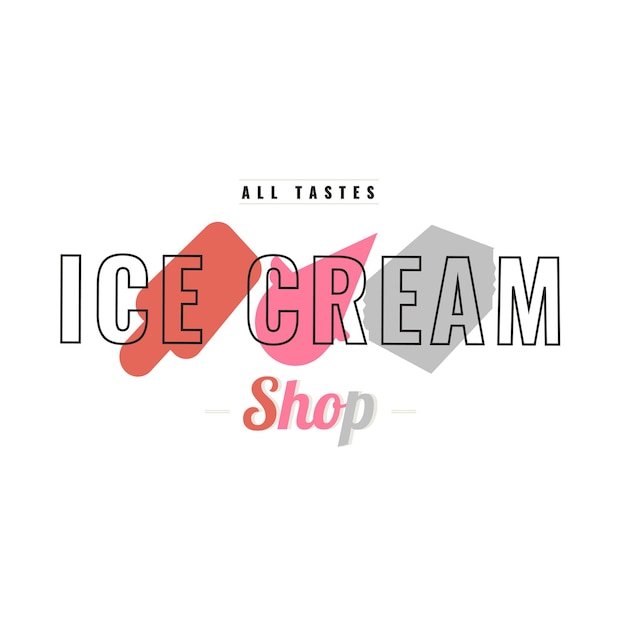 un logo che dice negozio di gelati