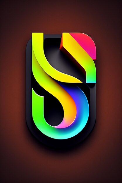 Un logo colorato su una strada