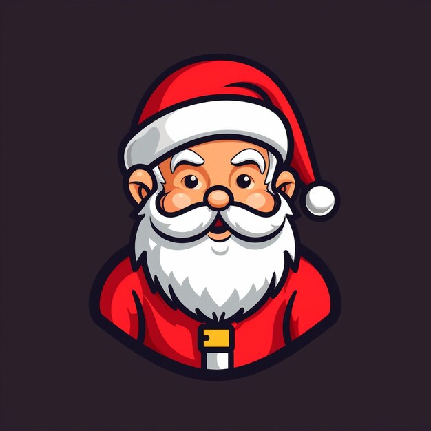 un logo mascotte di Babbo Natale