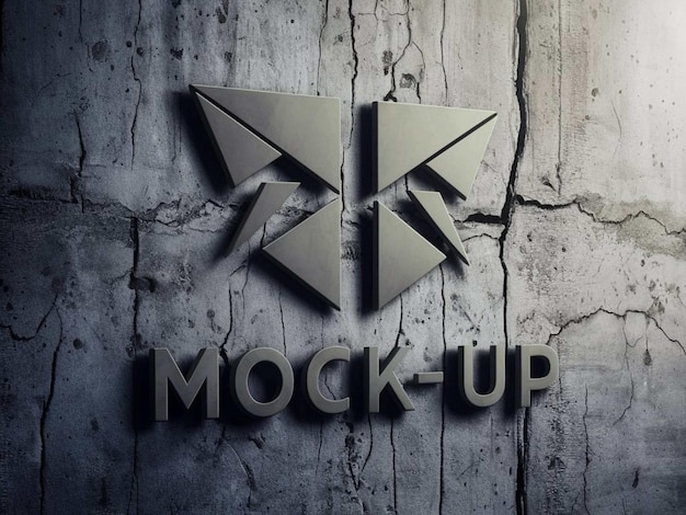 un logo per la parola "look up" è su una parete