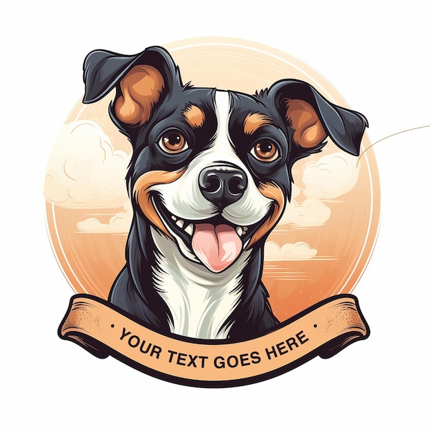 un logo per la società di addestramento del cane sfondo bianco