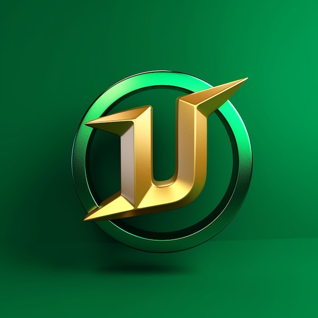 un logo verde con la parola u sopra