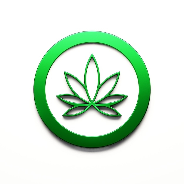 Un logo verde con un simbolo di foglia che dice cbd.