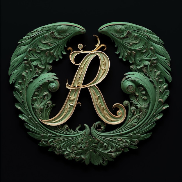 Un logo verde reale