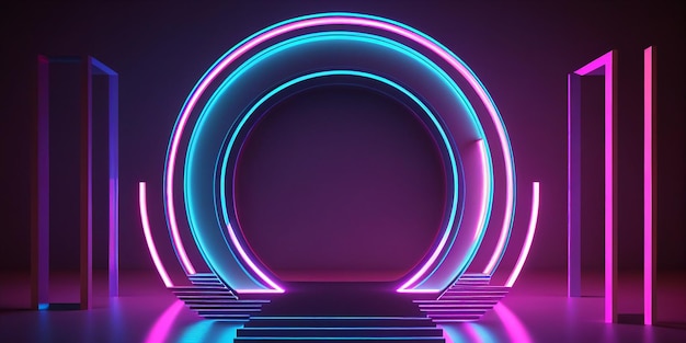 Un luminoso neon ai generativa