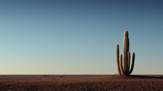 Un maestoso cactus alto nel deserto