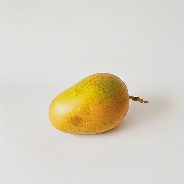 un mango con un gambo verde e macchie gialle