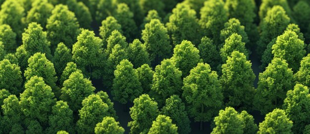 Un mare verdeggiante di cime di alberi si estende su un baldacchino infinito che sussurra le storie eterne della foresta