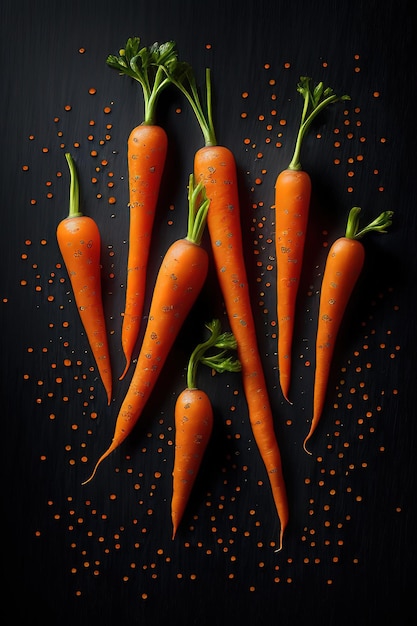 Un mazzetto di carote arancioni con sopra la scritta i love carot