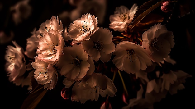 Un mazzo di fiori che si illuminano al buio