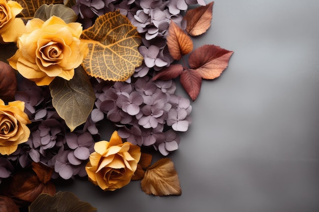 un mazzo di fiori con sopra la parola autunno
