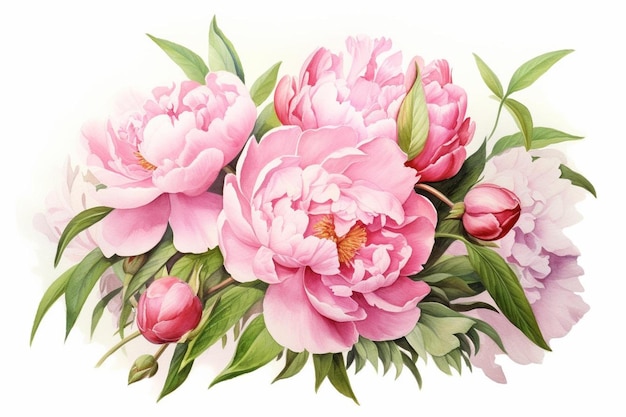 Un mazzo di peonie a persona