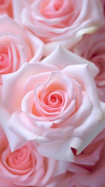 Un mazzo di rose con rose rosa