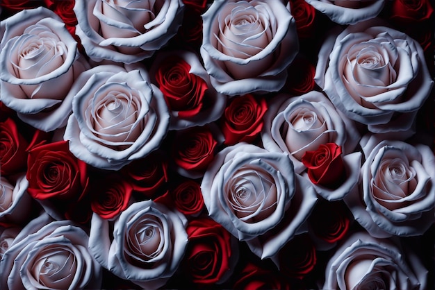Un mazzo di rose con sopra la parola amore