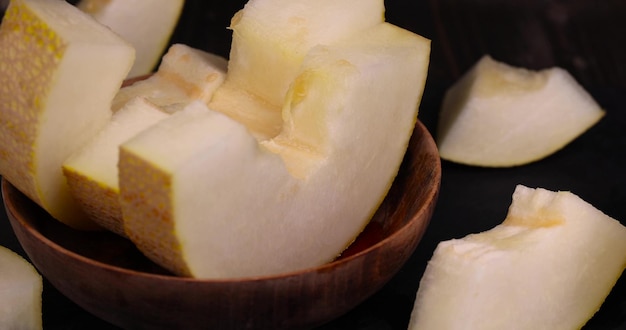 un melone maturo e delizioso da vicino