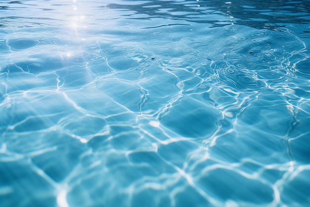 Un meraviglioso azzurro dell'acqua della piscina