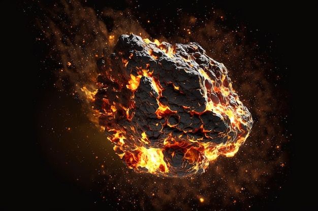 Un meteorite è mostrato in questa illustrazione.