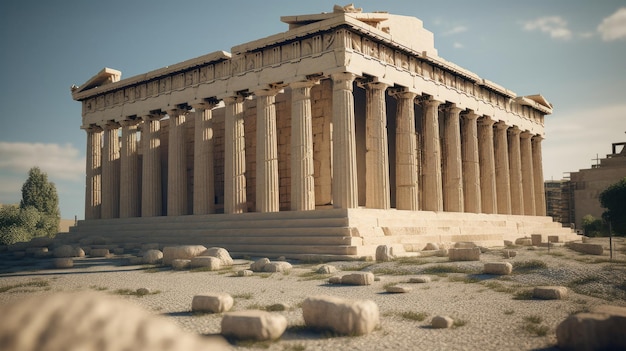 Un modello 3d del Partenone di Atene