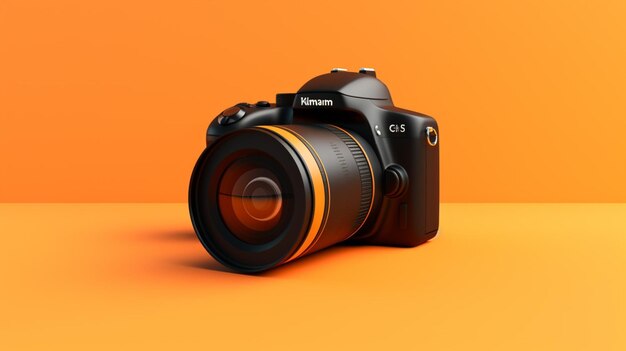 Un modello 3d della macchina fotografica nera isolata