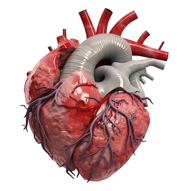 Un modello 3d di un cuore umano