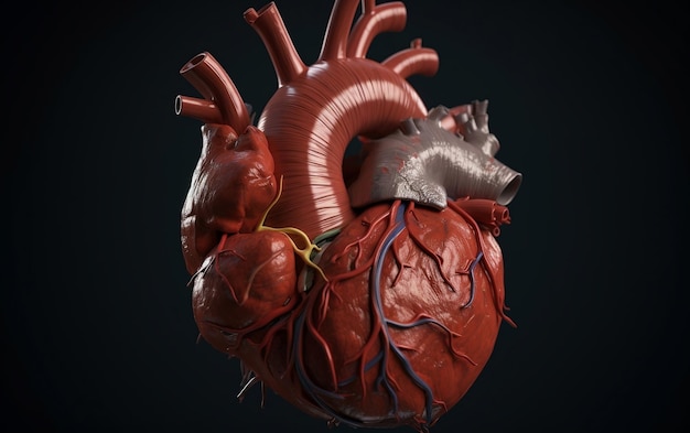 Un modello 3d di un cuore