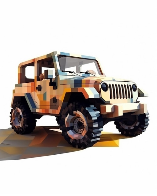 Un modello 3d di una jeep realizzato dall'azienda jeep.