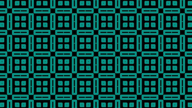 Un modello astratto blu e verde senza cuciture di quadrati.