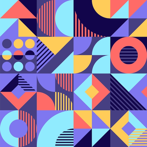 un modello astratto colorato con diverse forme e forme