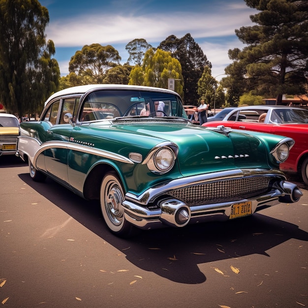 Un modello di auto d'epoca classica