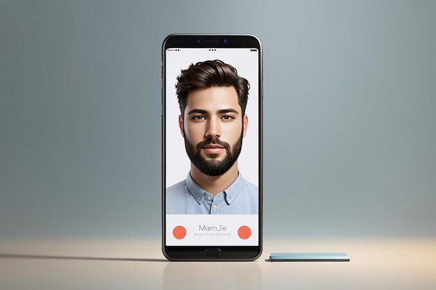 un modello di ritratto realistico di uno smartphone con uno schermo vuoto per la dimostrazione dell'app