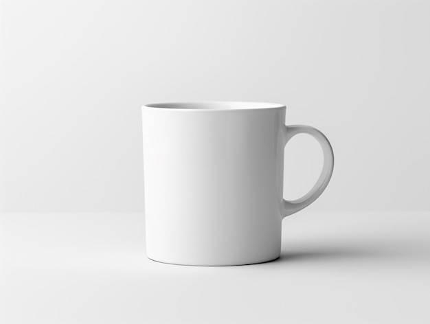 Un modello di tazza di caffè bianca