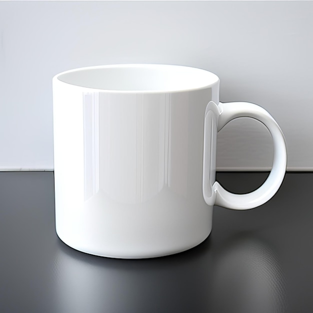 Un modello di tazza mockup bianco