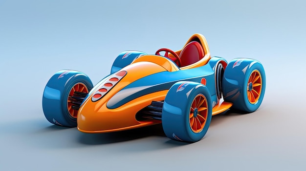 Un modello di un'auto da corsa realizzata dall'azienda dell'azienda.