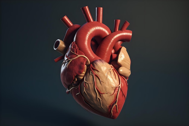 Un modello di un cuore con sopra la parola cuore