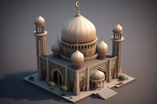 Un modello di un taj mahal.